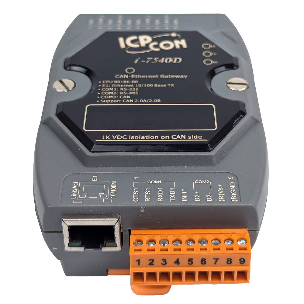 Фотообзор конвертера CAN в Ethernet ICP DAS i-7540D от АВЕОН